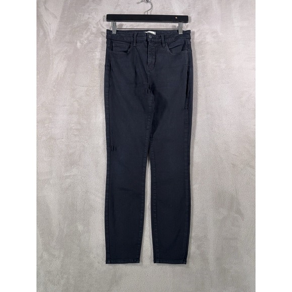 L'AGENCE Denim - L'AGENCE Margot Jeans Womens 28x26 Black Skinny Noir Denim Pants Stretch